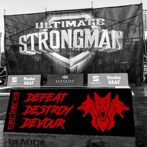Image of DEFEAT DESTROY DEVOUR (Black) Banner