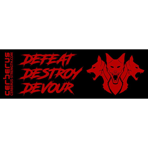 DEFEAT DESTROY DEVOUR (Schwarzes) Banner
